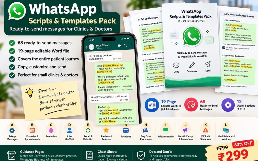 WhatsApp for Clinics: 68 Ready-to-Use Message Templates Every Doctor Should Have