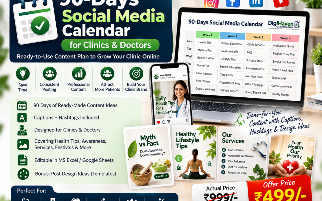 90-Day Clinic Social Media Calendar: A Complete Guide for Doctors & Small Clinics